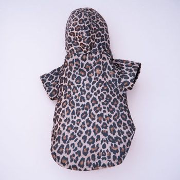 impermeable de perro estampado leopardo